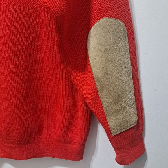Vintage Monod Sports 80's Sweater Jacket Anorak Pocket Wool Banff Canada Red Lrg - Picture 8 of 17